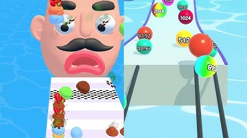 Stacky Ice Cream Runner Vs Ball Run 2048- Satisfying Gameplay Walkthrough - All Level Max Tiktok