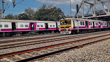 [4K] Parallel action and overtake of EMU local train | Crossing at the end | Indian Railway