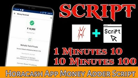 Online Script || Money Adder Script || Horacash App Money Adder Script || Niks Earn