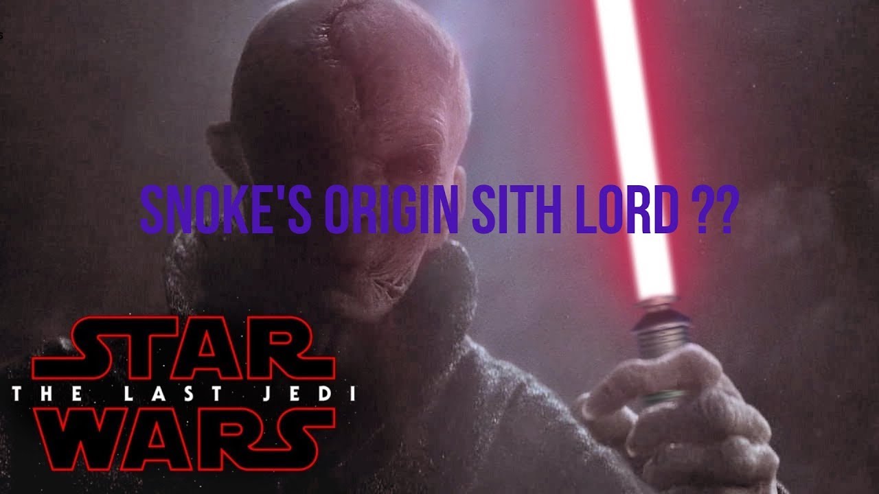 SNOKE'S ORIGIN OF A SITH LORD STAR WARS