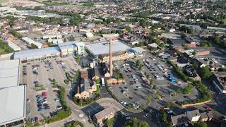 Birds Eye View Of Swadlincote Town Centre 4K Mavic Air 2