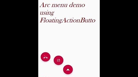 Arc Menu Demo in Android