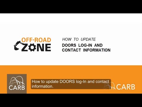 How to: Updating DOORS Login and Contact Info