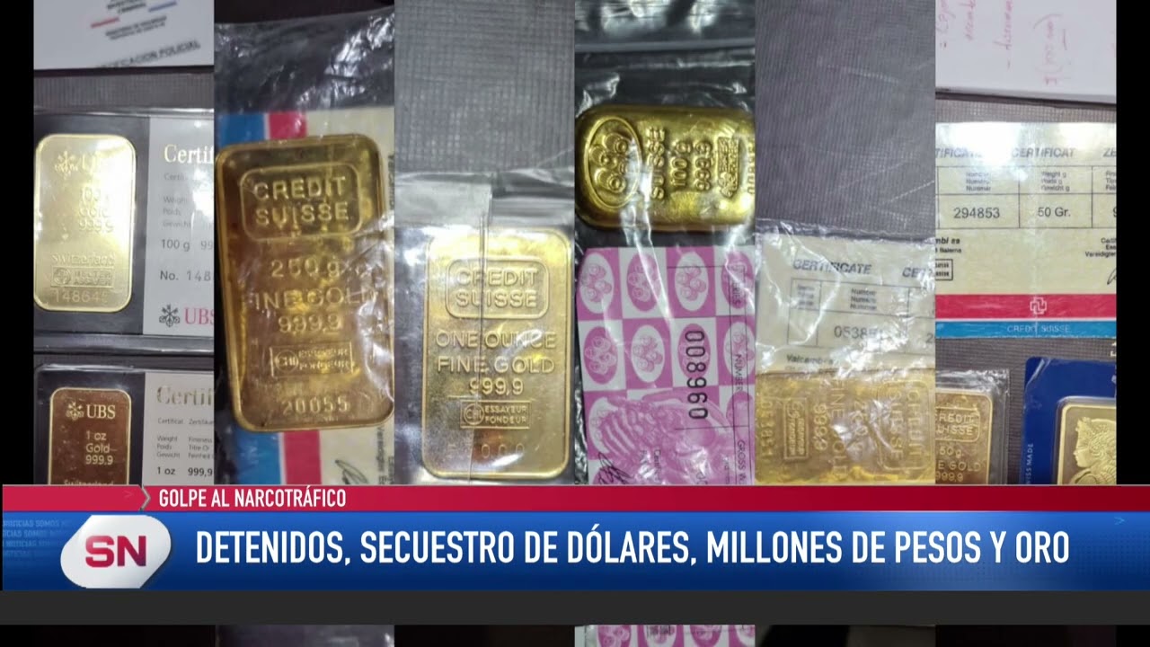 Múltiples allanamientos. Detenidos secuestro de dólares millones de pesos y oro.