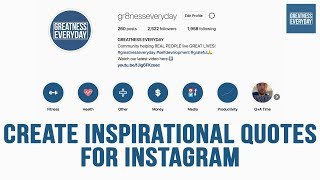 How to create inspirational quotes for instagram - in this video, i'll
show you my entire workflow creating an quote and uploading it ins...