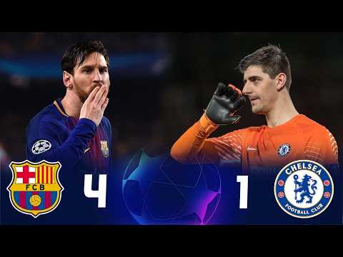 برشلونة يقصي تشلسي 4 1 في مباراة تالق واثارة ميسي وجنون الشوالي ورؤوف خليف