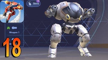 Mech Arena: Robot Showdown - Gameplay Walkthrough part 18 - Juggernaut White Marble(iOS, Android)