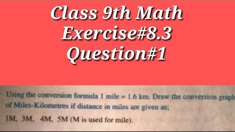 Draw the conversion graph of Miles-Kilometres if distance in miles are given as || Qazi Math Academy
