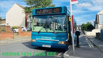 Short Ride on Arriva Dennis Dart MPD Plaxton Pointer 2 1634 GN06 EEF | Route 481 26th August 2025