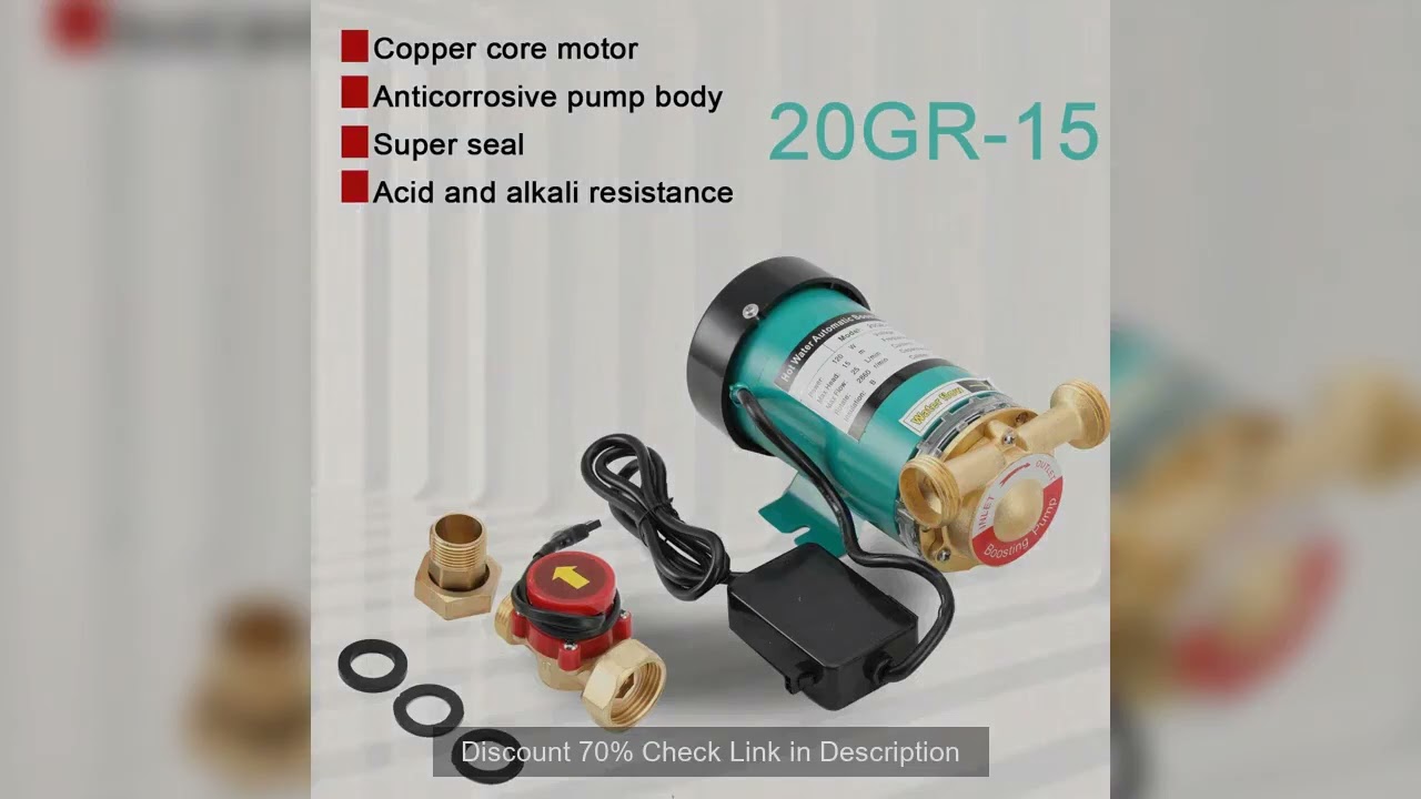 120W Water Pressure Booster Pump Hot Cold Water Pressure Pumps Circulation Pump with Water Flow Swit