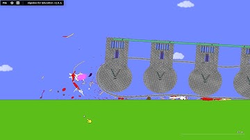 Phun / Algodoo - Man Run Over By Tank