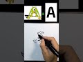 Get Creative: Drawing the Letter 'A' into a Monster #drawing #easydrawing #shortvideo #shorts