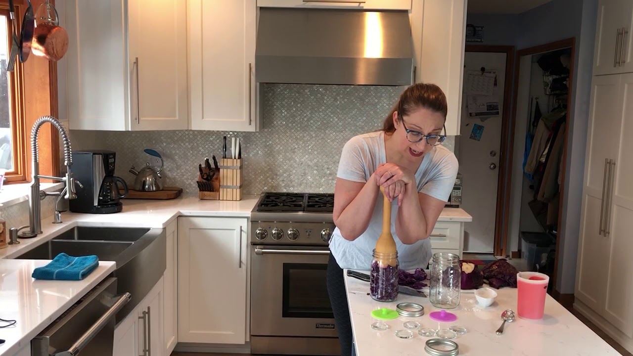 How to Ferment Cabbage for Sauerkraut Probiotic Foods and Breastfeeding YouTube