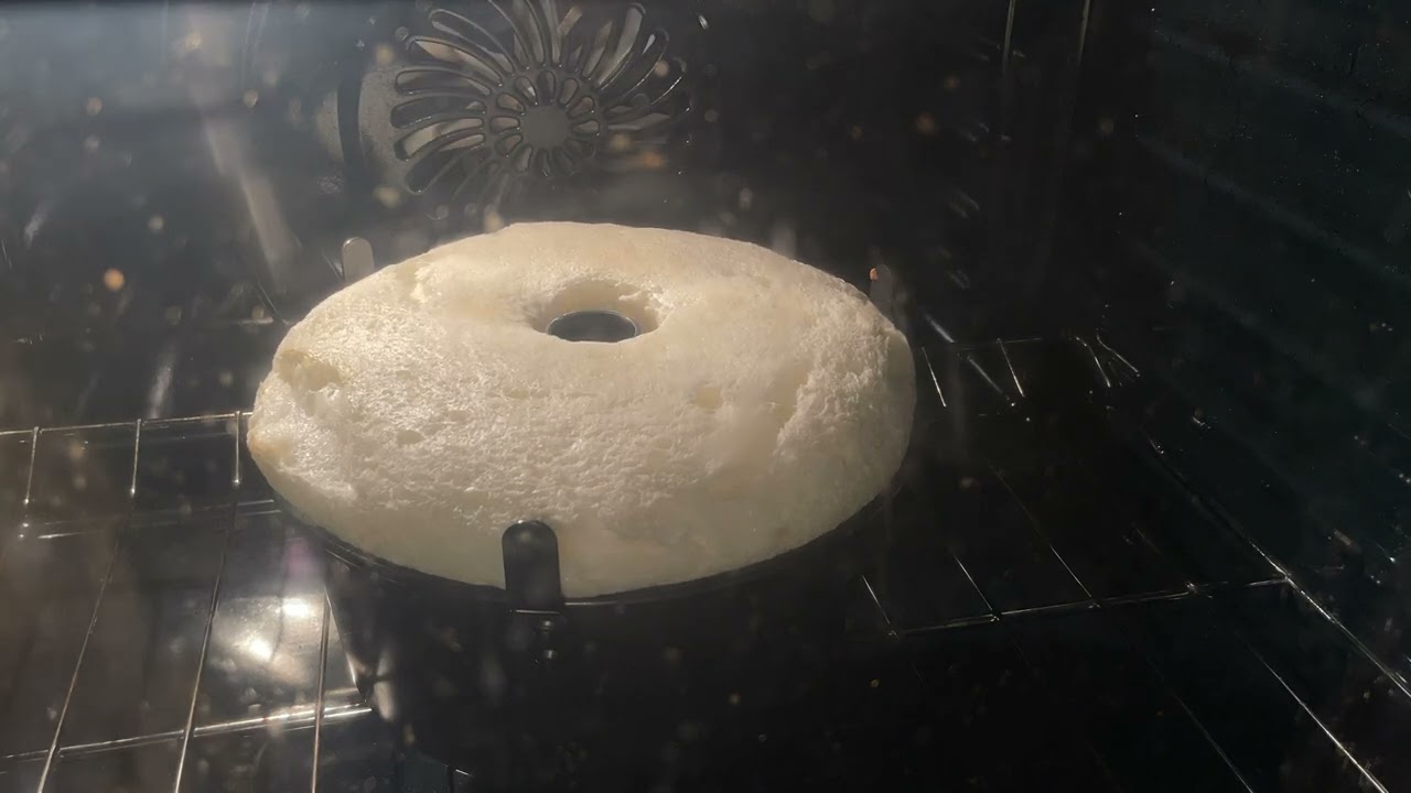 Angel food cake baking time lapse @justaskmike4602