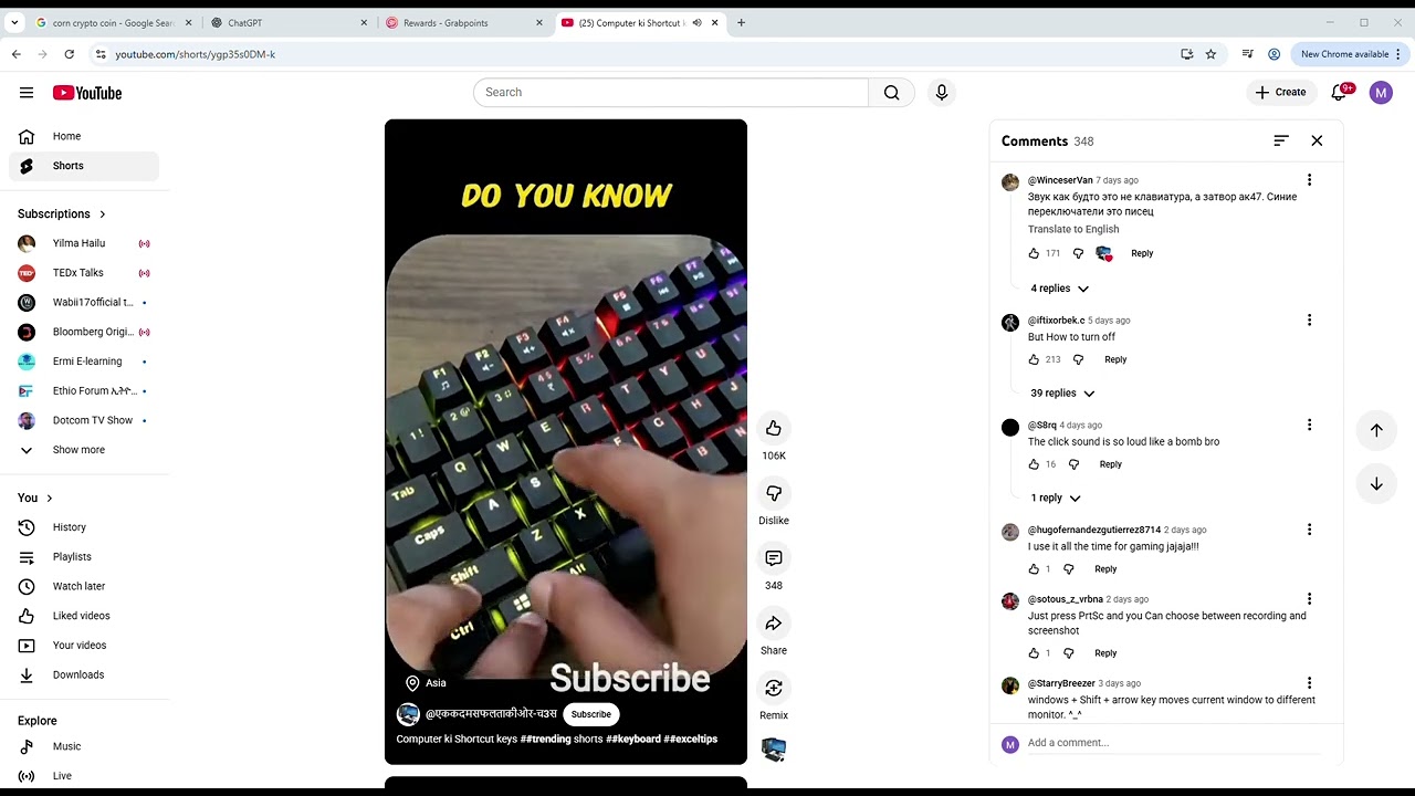 25 Computer ki Shortcut keys #