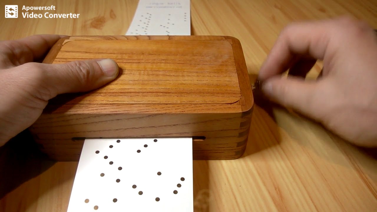 Jingle bells, 30 note music box playing paper tapes YouTube