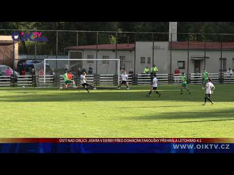 Ústí nad Orlicí: Jiskra v derby před domácími fanoušky přehrála Letohrad 4:1