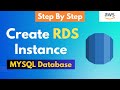 How to create rds instance on aws  step by step tutorial  latest 2023 aws  rds mysql