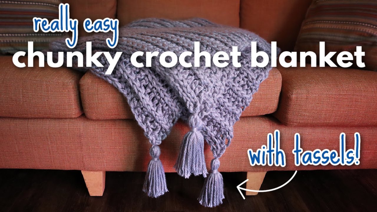 Easy Chunky Crochet Blanket Free Pattern (& Video!)