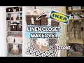 LINEN CLOSET ORGANISATION AND MAKEOVER USING IKEA STORAGE | AIRING CUPBOARD TRANSFORMATION