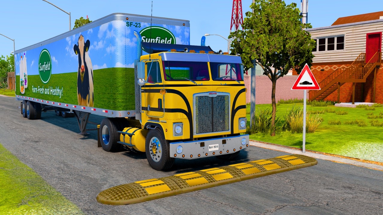 🔴Trucks Vs Speed Bumps - BeamNG.Drive