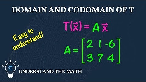 How to Find the Domain and Codomain of a Linear Transformation | Step-By-Step Example