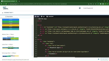 Mock Tests | Coding Test 1 | HTML, CSS, Bootstrap | NxtWave | ccbp 4.o