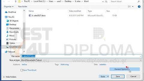 Set the number 1234 as a password to modify the document.