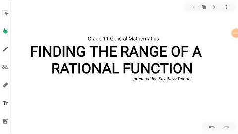 Grade 11 Finding the RANGE of a Rational Function (Tagalog Tutorial)