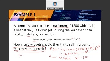 APPLICATION OF DIFFERENTIATION (BUSINESS MATHEMATICS 2) 2021