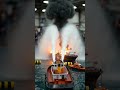 Ultra Realistic RC Firefighting Tugboat vs Burning Cargo Ship.