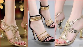 woman Medium Heel For Woman casual look for fancy partywear sandal stylish  and new heel sandal