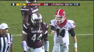2014 USC vs Georgia - Gerald Dixon Sack (Intentional Grounding)