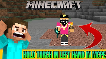 How To Hold Torch In Left Hand In Minecraft Pe | Hold Torch In Hand In Minecraft Pe | TSO Gaming