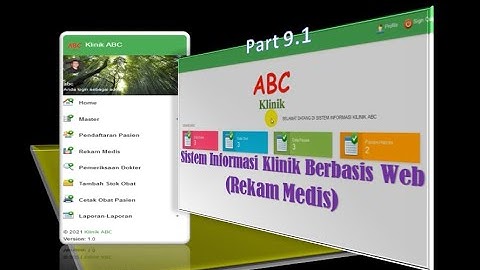Part 9.1 - Pembuatan Sistem Informasi Klinik dengan PHP dan MySQL dan Bootstrap(Rekam Medis)