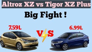 Tata Tigor vs Tata Altroz | Comparison between Tigor xz plus & Altroz xz