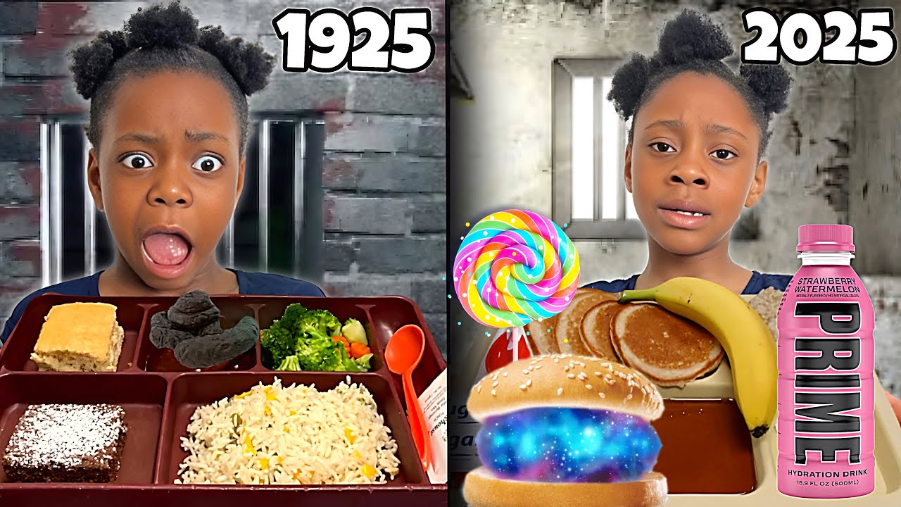 EATING 100 YEARS OF JAIL FOOD!| Sasha&Asher