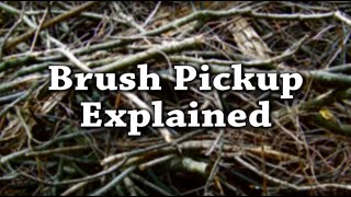 Brush Pickup Explained - Victoria, TX