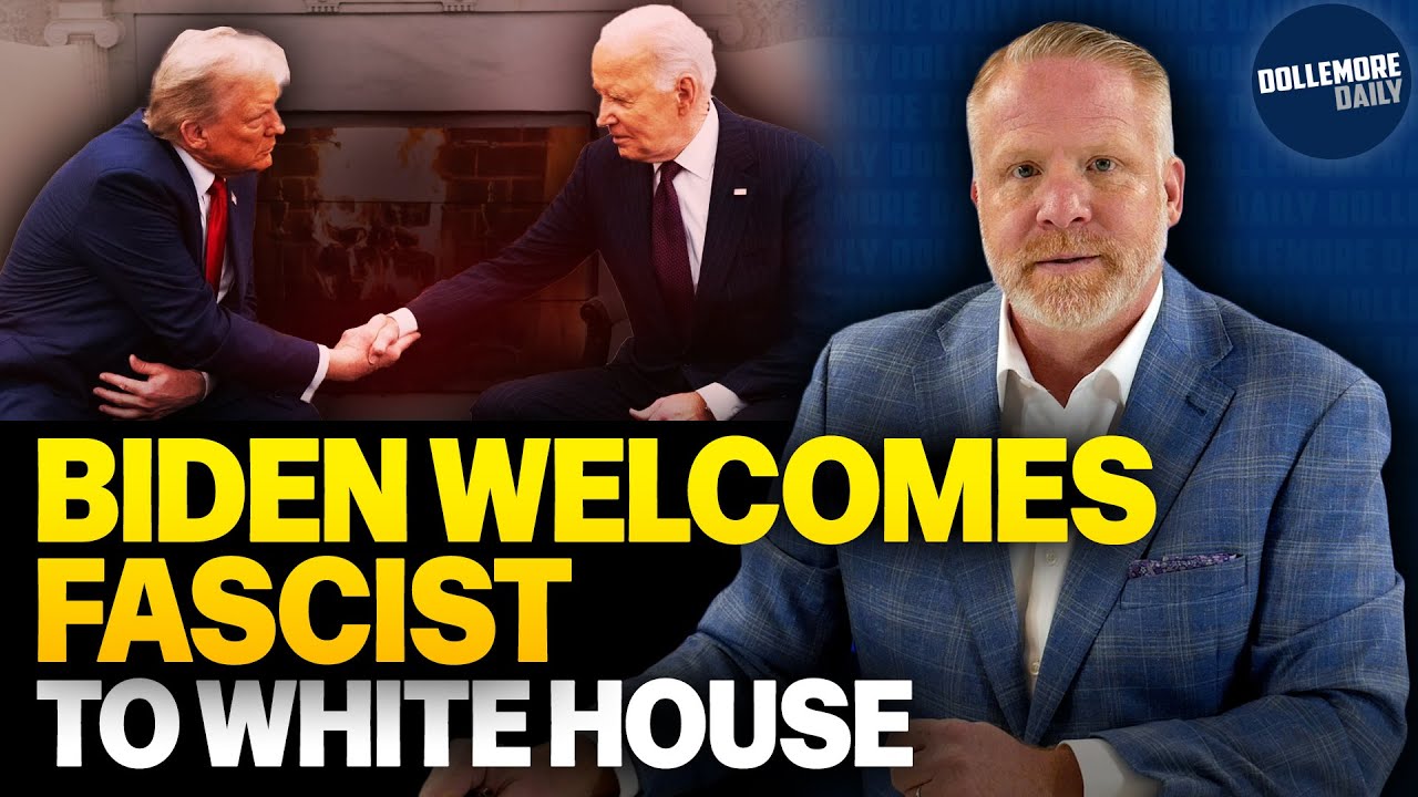 Joe Biden Smiles for Cameras w/ FASCIST DONALD TRUMP AT WHITE HOUSE!!!