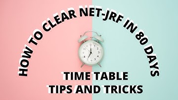 Study plan to clear UGC NET-JRF in 80 days | How to clear UGC NET JRF exam