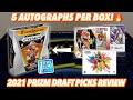 5 AUTOGRAPHS PER BOX! SWEET PULLS!🔥 | 2021 Panini Prizm Draft Picks Football FOTL Hobby Box Review