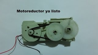 Motorreductor para robotica casero, muy fácil. Homemade gear motor for robotics, very easy.