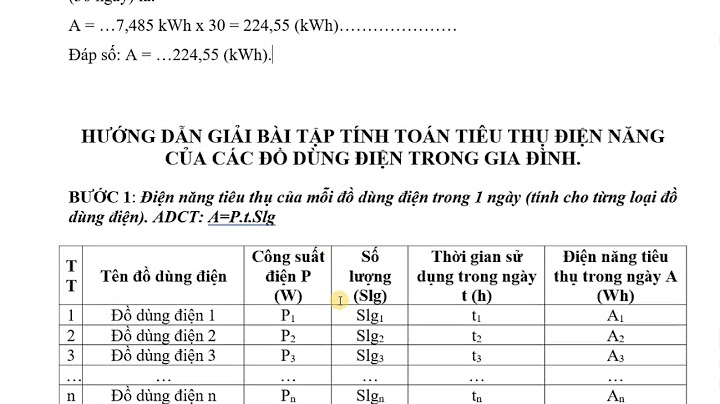 Cách làm bài toán tiêu thụ điện năng gia đình năm 2024