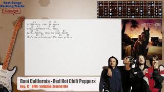 Video thumbnail of "🎸 Dani California - Red Hot Chili Peppers Guitar Backing Track with chords and lyrics"