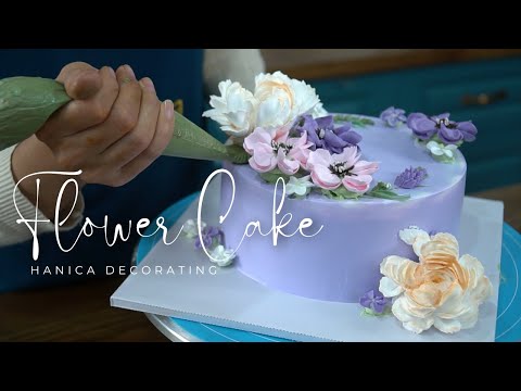 Decorate extremely cute flower cakes with simple flower patterns  Cch trang tr bnh hoa xinh xn