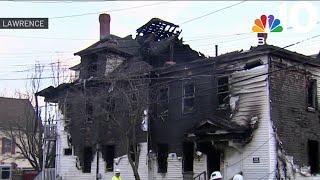 Fire rips through multifamily home in Lawrence