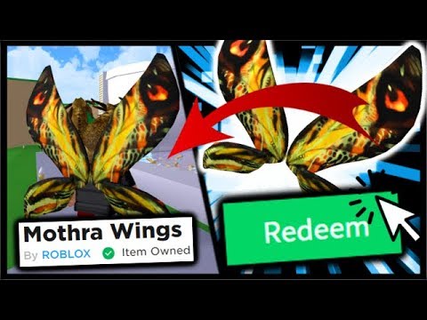 How To Get Free Mothra Wings Secret Code Godzilla Companion Gidorah Head In Roblox - mothra wings roblox promo code