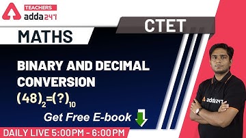 CTET 2020 | Maths | Binary and Decimal Conversion | CTET Maths Questions 2020