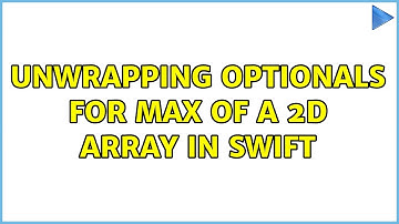 Unwrapping optionals for max of a 2D array in swift