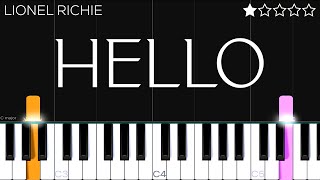 Lionel Richie - Hello | EASY Piano Tutorial